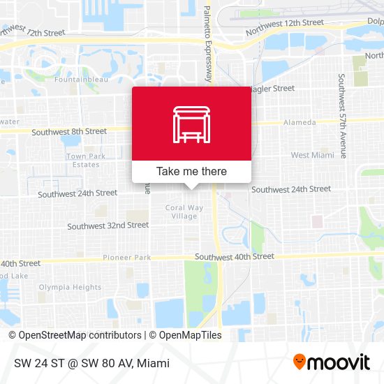 SW 24 St @ SW 80 Av map