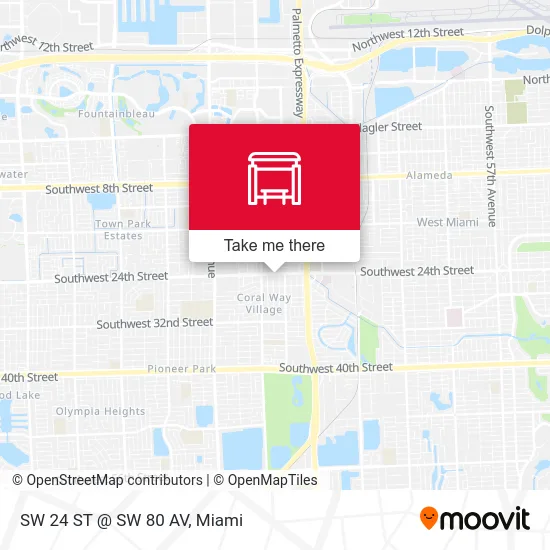 SW 24 ST @ SW 80 AV map