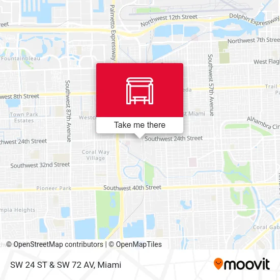 SW 24 ST & SW 72 AV map