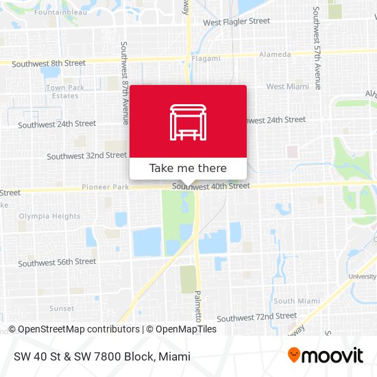 SW 40 St & SW 7800 Block map