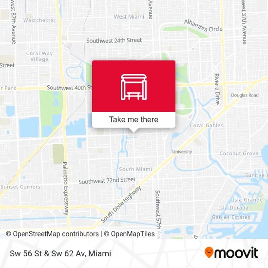 Sw 56 St & Sw 62 Av map