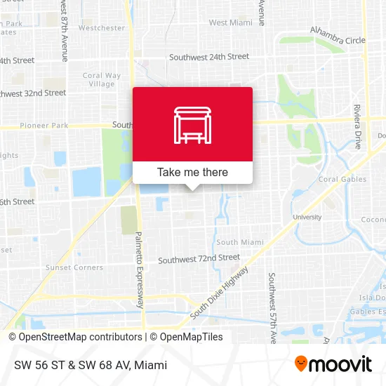 SW 56 ST & SW 68 AV map