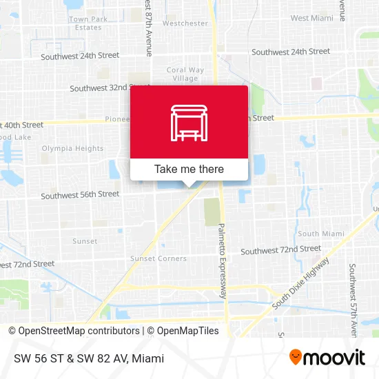 SW 56 ST & SW 82 AV map