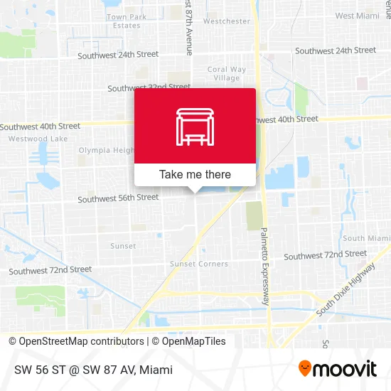 Mapa de SW 56 ST @ SW 87 AV
