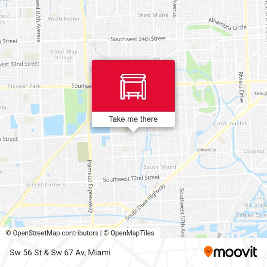 Sw 56 St & Sw 67 Av map