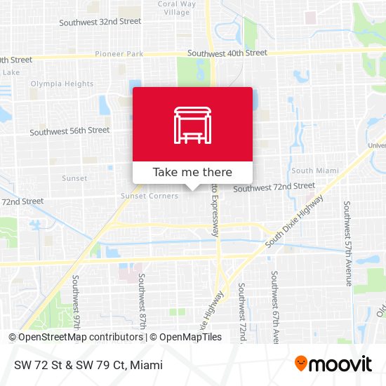 SW 72 St & SW 79 Ct map