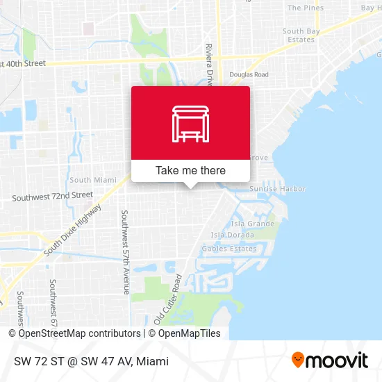 SW 72 ST @ SW 47 AV map