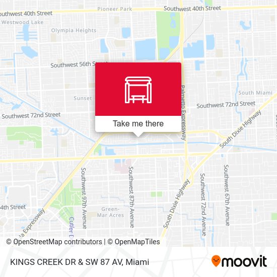 Kings Creek Dr & SW 87 Av map