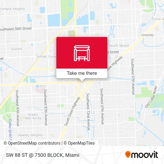 SW 88 ST @ 7500 BLOCK map