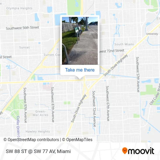 SW 88 ST @ SW 77 AV map