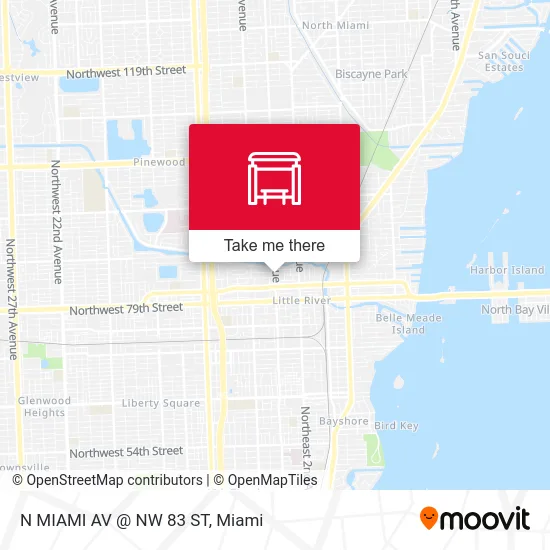 N MIAMI AV @ NW 83 ST map