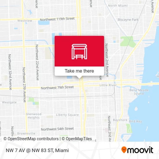 NW 7 AV @ NW 83 ST map