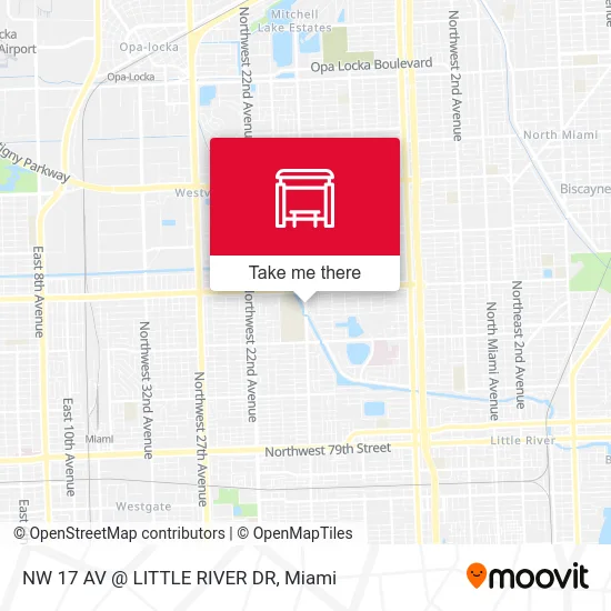 NW 17 AV @ LITTLE RIVER DR map