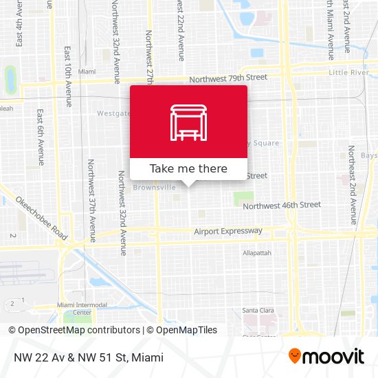 NW 22 Av & NW 51 St map