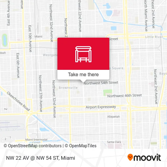Mapa de NW 22 AV @ NW 54 ST