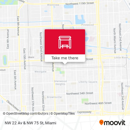 Mapa de NW 22 Av & NW 75 St