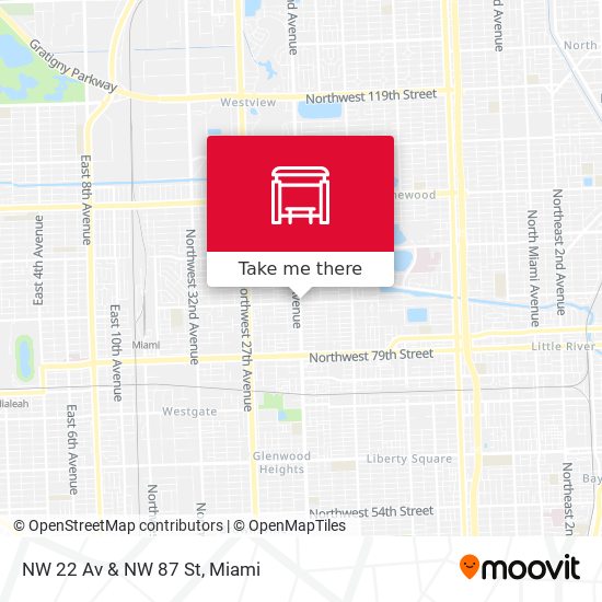 NW 22 Av & NW 87 St map