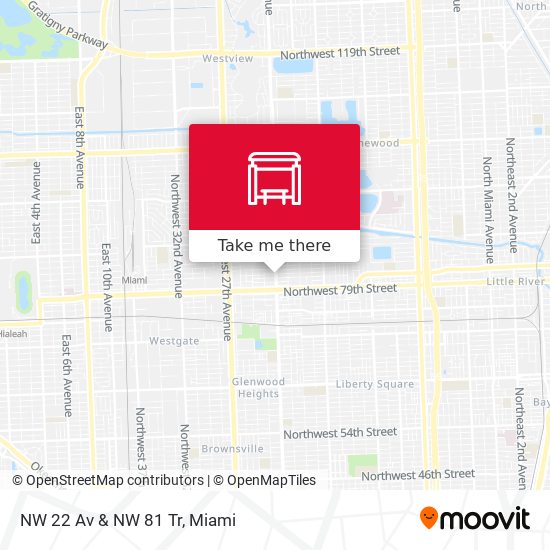 NW 22 Av & NW 81 Tr map