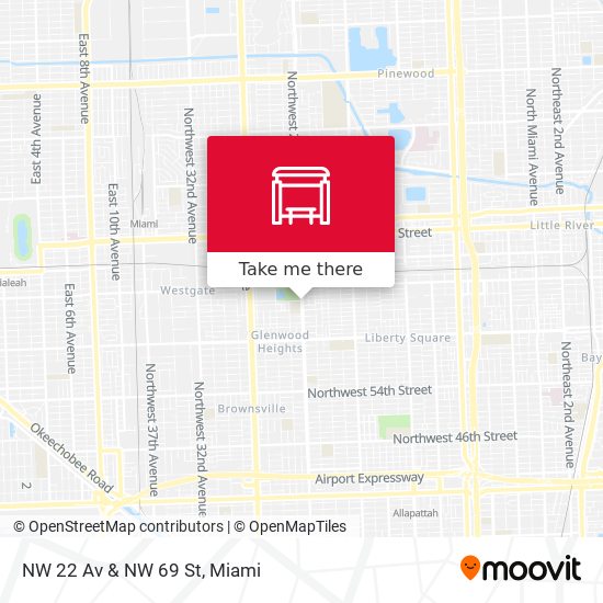 NW 22 AV & NW 69 ST map