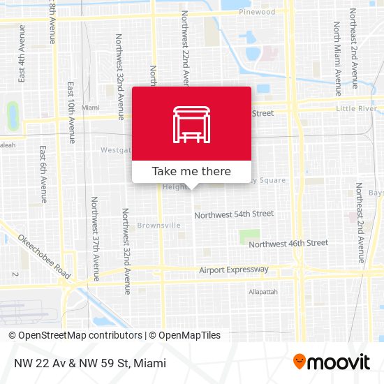 Mapa de NW 22 Av & NW 59 St