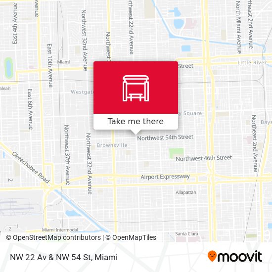 NW 22 Av & NW 54 St map