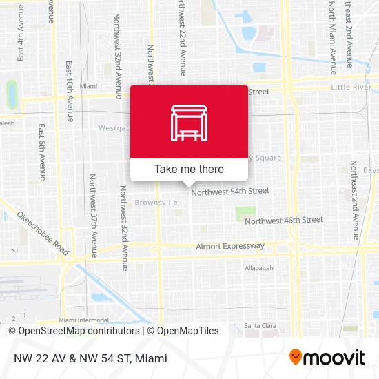 Mapa de NW 22 AV & NW 54 ST