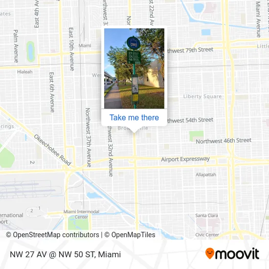 NW 27 AV @ NW 50 ST map