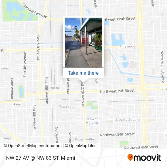 NW 27 AV @ NW 83 ST map