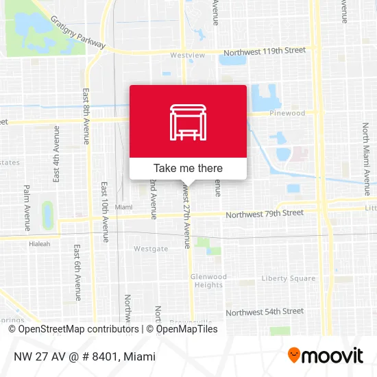 NW 27 AV @ # 8401 map