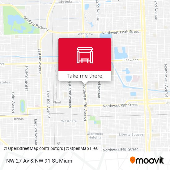 NW 27 Av & NW 91 St map