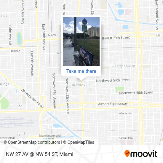 NW 27 AV @ NW 54 ST map