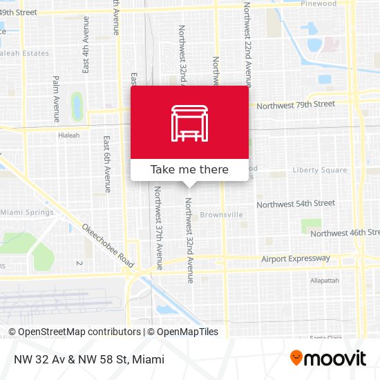 Mapa de NW 32 Av & NW 58 St