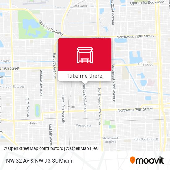 Mapa de NW 32 Av & NW 93 St