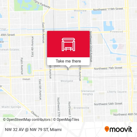 Mapa de NW 32 AV @ NW 79 ST