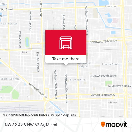 Mapa de NW 32 Av & NW 62 St