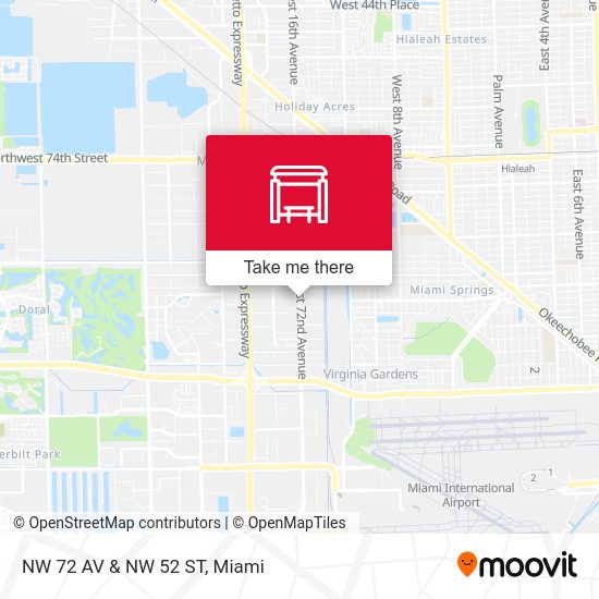 Mapa de NW 72 AV & NW 52 ST