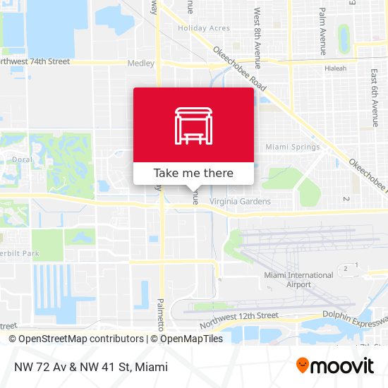 NW 72 Av & NW 41 St map