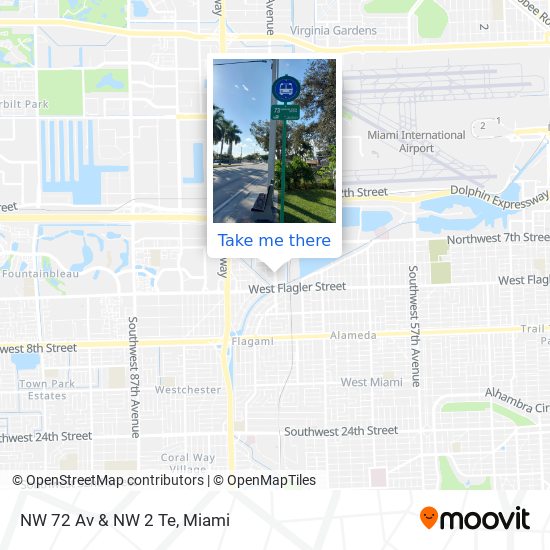 NW 72 Av & NW 2 Te map