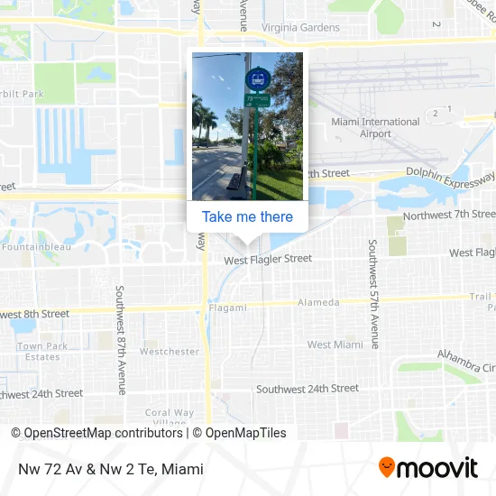 Nw 72 Av & Nw 2 Te map