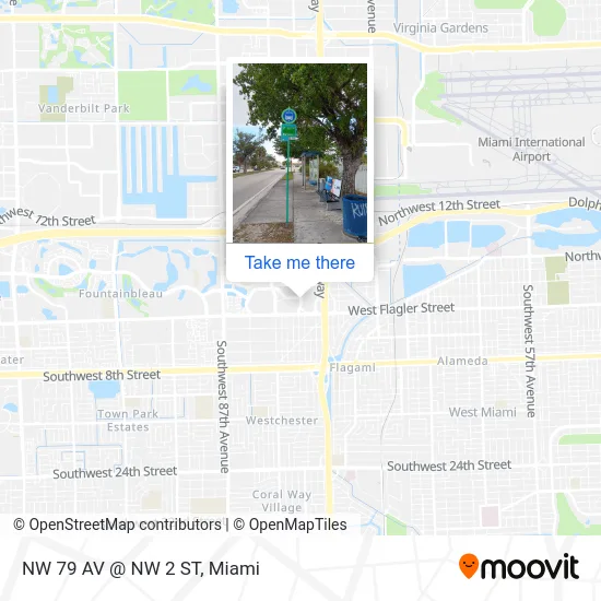 NW 79 AV @ NW 2 ST map