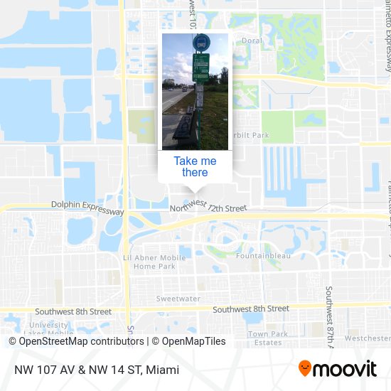 Mapa de NW 107 Av & NW 14 St