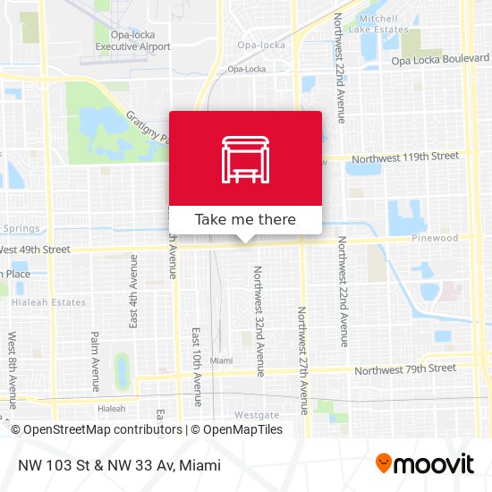 NW 103 St & NW 33 Av map