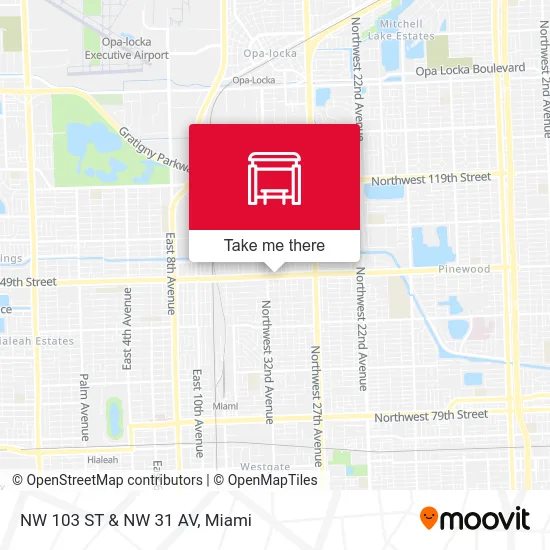 NW 103 ST & NW 31 AV map