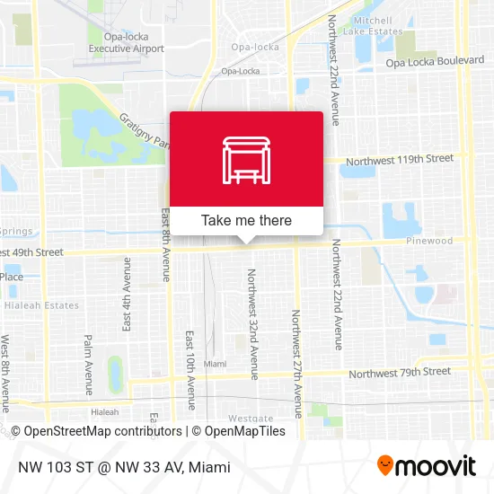 NW 103 ST @ NW 33 AV map