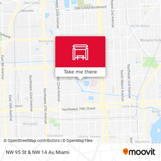 NW 95 St & NW 14 Av map