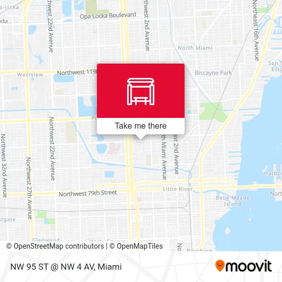 NW 95 ST @ NW 4 AV map