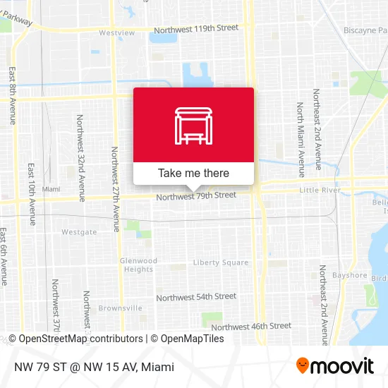 NW 79 ST @ NW 15 AV map
