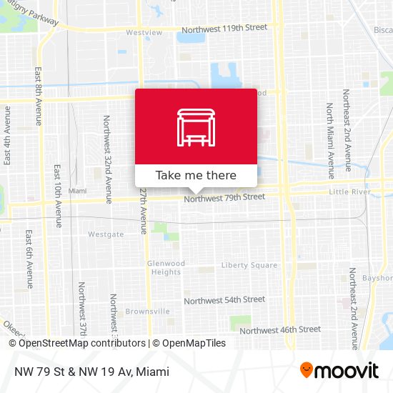 NW 79 St & NW 19 Av map