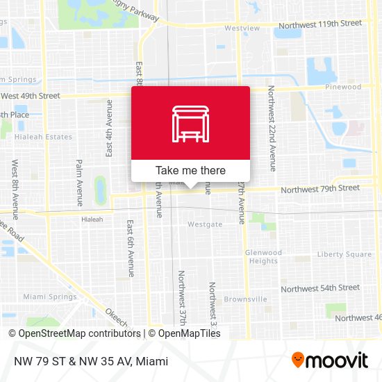 NW 79 ST & NW 35 AV map