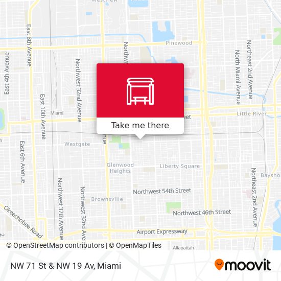 NW 71 St & NW 19 Av map